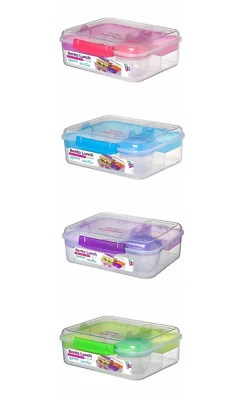 Sistema 21690 Bento Box TO GO Brotdose mit Joghurt Obst Topf 1,65 L BPA-frei - Bild 1 von 4