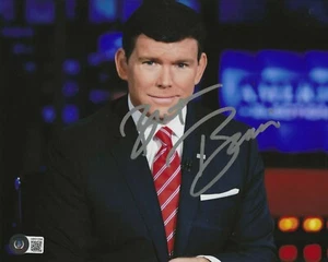 Foto firmada por Bret Baier de 8x10 con certificado de autenticidad BAS #AB01294 Fox News informe especial Beckett - Imagen 1 de 2