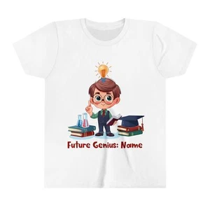 Personalized Custom T-Shirt , Future Genius Boy Short Sleeve T-Shirt - Picture 1 of 23