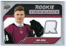 2021-22 Upper Deck Rookie Threads card# RT-JJ of Jan Jenik