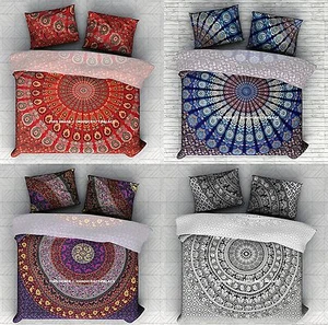 Wholesale 10 Lot Hippie Handmade Queen Duvet Cover Quilt Doona Blanket Comforter - Picture 1 of 1
