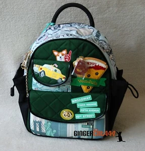 VENDULA Backpack New York City Cats & Corgis NYC Taxi Catue of Liberty Pretzel - Picture 1 of 11