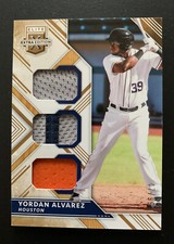 2018 Elite Extra Edition Gold Triple /99 Jersey Relic Yordan Alvarez Astros
