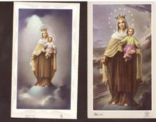 2 SANTINI HOLY CARD MADONNA CON BAMBINO SERIE FB N. FB 5/15 E 015+OMAGGI..