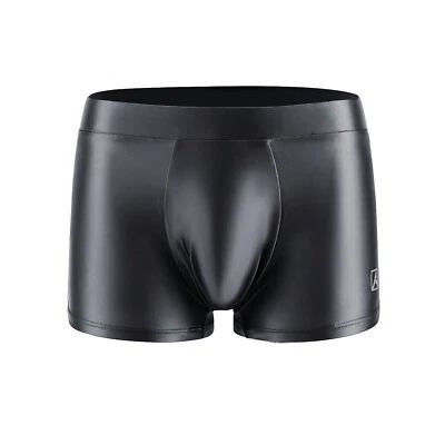 Calzoncillos boxer AMORESY para hombre suaves brillantes elásticos altos entrenamiento yoga gimnasio Foto 1 de 4
