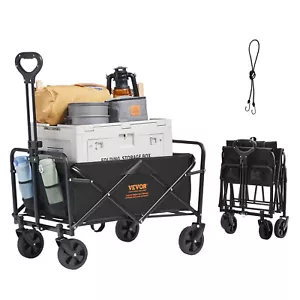 VEVOR Carrello pieghevole Carrello spiaggia campeggio con ruote 220 libbre - Photo 1/12