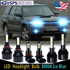 For Subaru Forester 2006-2008 - LED Headlight Bulb High Low Beam + Fog Light C9L Subaru Forester
