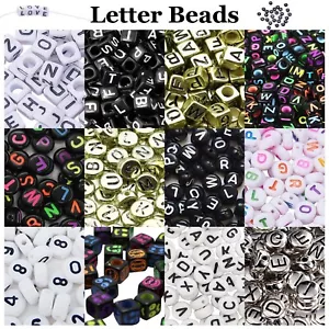 Cubos de letras color mezclado 6-7 mm alfabeto para niños hágalo usted mismo joyería regalo artesanía - Imagen 1 de 21