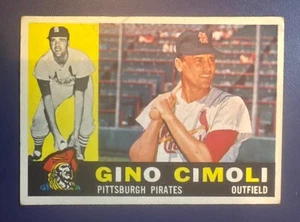 1960 TOPPS #58 GINO CIMOLI PITTSBURGH PIRATES OUTFIELDER *FREE SHIPPING* - Picture 1 of 2
