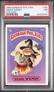 1985 Topps Garbage Pail Kids #16a Weird Wendy PSA 7 NM - Picture 1 of 2