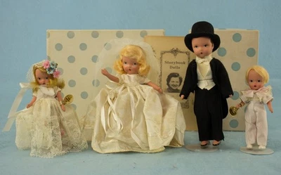 Nancy Ann Libro de Cuentos Conjunto de Fiesta Nupcial - Novia Novio Niña Florista y Portador de Anillos Foto 1 de 4