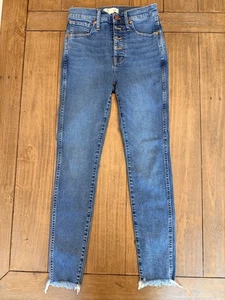 Jeans donna Madewell 10" vita alta skinny elasticizzato blu denim taglia 26 - Foto 1 di 8