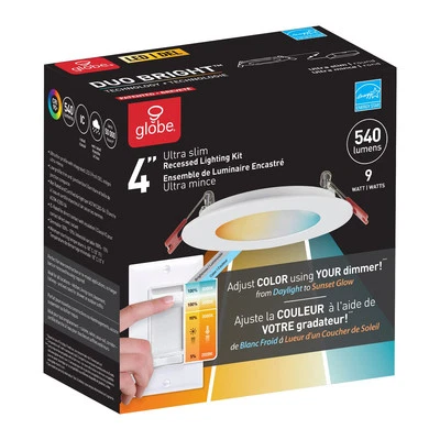 Globe Electric 91415 DuoBright Luz Empotrada, 4", Blanco Foto 1 de 4