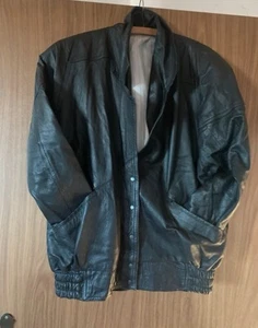 Butterweiche Vintage Oversize Jacke Blouson schwarz Größe 36 Neuwertig - Bild 1 von 24