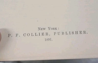(1891) James Fenimore Cooper’s Works antique 4 Volumes of 10 vol set Collier Foto 1 de 4