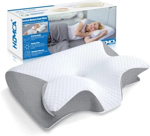 Cuscino Ortopedico, 2 in 1 Cuscino Ergonomico in Memory Foam per Dormire, Cuscin - Foto 1 di 12