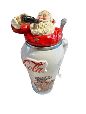 Rare Limited Edition Coca Cola Santa Stein with Lid COA Vintage #2386 of 8000 - Image 1 of 4