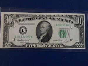 1950-A $10 FEDERAL RESERVE NOTE SAN FRANCISCO CHOICE CRISP UNCIRCULATED - Picture 1 of 4