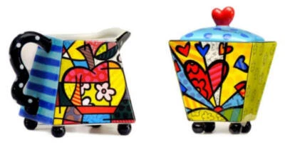 ROMERO BRITTO CREAMER and  SUGAR SET: A NEW DAY  HEART & APPLE NEW - Image 1 of 2