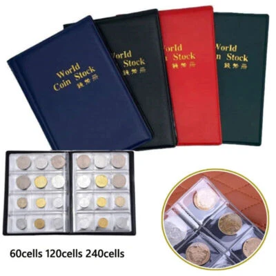 60/120/240Coinns Collection Album Coinns Penny Money Storage Case Folder Book - Bild 1 von 4