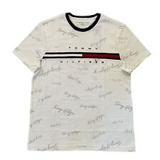 Tommy Hilfiger Men's Essential Flag Stripe Logo Ringer Short Sleeve T-Shirt Tee