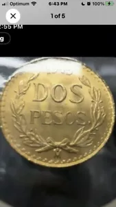 1945 Mexican 2 Pesos Gold Coin / Nice Coin - Picture 1 of 2