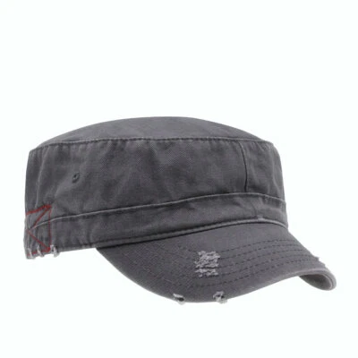 Nuevo Cadete Lavado Punto Rojo Algodón Deshilachado Militar Gorra Madera Camuflaje Sombrero Foto 1 de 2