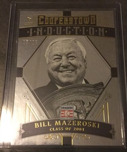 2015 Panini Cooperstown Gold Induction Bill Mazeroski Pittsburgh Pirates 15/25