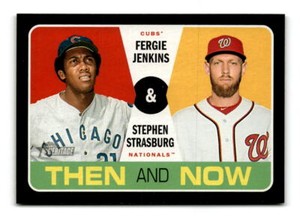 2020 Topps Heritage Fergie Jenkins / Stephen Strasburg #TN-1 Then and Now