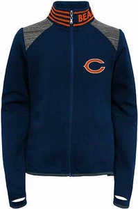 Outerstuff NFL Football Youth Girls Chicago Bears Aviator Full Zip Jacket - Picture 1 of 4