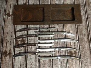 Carvel Hall Stainless Steak Knives 8 Pc. Set with plastic Display Tray USA LOOK! - Picture 1 of 12