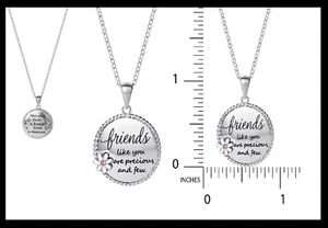 Connections from Hallmark Stainless Steel Friends Pendant, 18" + 2" Necklace - Picture 1 of 1