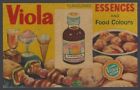 AOP India vintage advertisement blotter - VIOLA ESSENCES & FOOD COLOUR