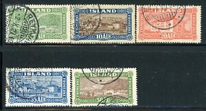 ICELAND 144-48 SG151-55 Used 1925 Pictorial set of 5 CV$20