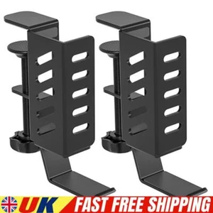 Desk Side Laptop Holder for Office Home Laptops/Tablets/Headphone (Black) - Afbeelding 1 van 8