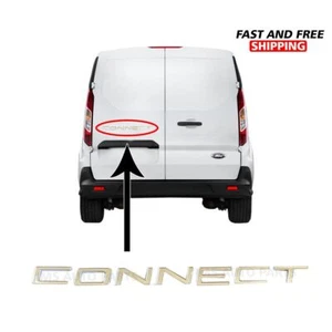 Fit Ford Connect Wagon Badge Emblem Back Door Adhesive Chrome Stick On 2014-2020 - Picture 1 of 4