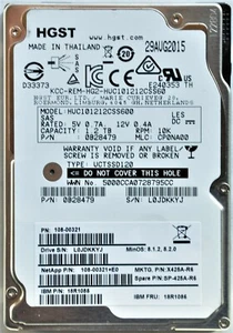 Disco duro empresarial HGST 1,2 TB 10K 2,5" SAS 64 MB 6,0 GB/s Huc101212css600 hdd - Imagen 1 de 1