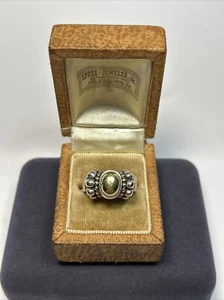 Designer Lagos Caviar Sterling Silver & 18k Gold Beaded Dome Ring - Picture 1 of 16