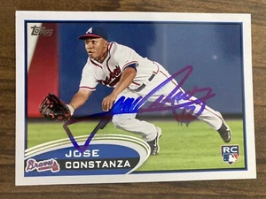2012 Topps #338 Jose Constanza RC ROOKIE Autograph Signed Braves - Picture 1 of 2