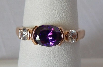 Anel Park Lane "VIOLETA" roxo CZ com cristais austríacos lindo TAMANHO 9 Reg. US$ 57 - Imagem 1 de 4