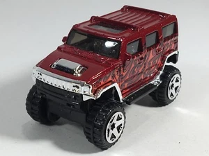 Hot Wheels 2006 Hummer H2 Metalflake Dark Red HW First Editions Malaysia Loose - Picture 1 of 7