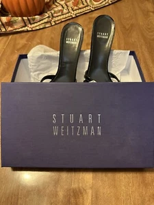 Stuart Weitzman black open toe sandals #576 , size 9.5 M - Picture 1 of 5