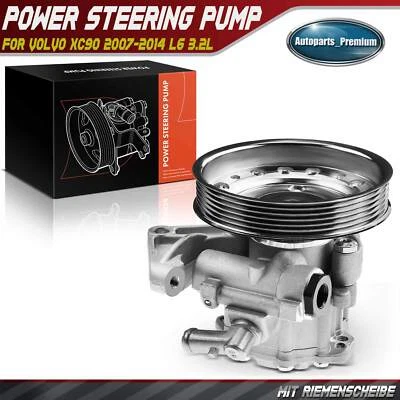 Power Steering Pump with Pulley for Volvo XC90 2007 2008 2009 2010-2014 L6 3.2L - Image 1 of 4