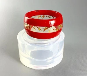 CLEAR SILICONE MOLD (MB106), XS WRIST SIZE BANGLE. CREATE YOUR OWN RESIN JEWELRY - Picture 1 of 5