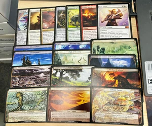 MTG Lot of 12 Planechase Oversized Plane Cards with 7 Oversized Magic Cards - Picture 1 of 1