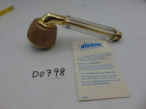 Vintage Alsons Handbrause Handkopf Messing poliert & Plexiglas 2,5 GPM - Bild 1 von 9