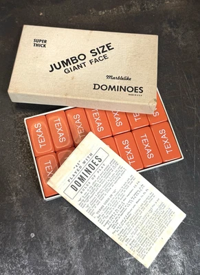 Dominó de colección Puremco University Texas Longhorn tamaño jumbo cara gigante Foto 1 de 4