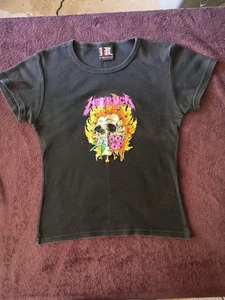 Vintage Metallica Rhinestone Studded Pushead Graphic Tour Band Giant T Shirt - Picture 1 of 24