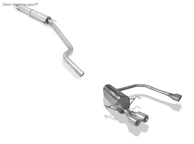 FOX Impianto Duplex Completo da Kat Opel Astra H Incl. GTC Benzina 2x76 Rotondo - Immagine 1 di 3