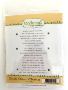 Taylored Expressions EINFACHE STREIFEN WEIHNACHTEN Gummistempel 4,5" x 5,75" KEINE STANZE - Bild 1 von 2